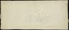 Papier do druku banknotu 10 złotych z 1863 roku; ze znakiem wodnym „10” w rozecie, format 252 x 11..