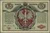 5 marek polskich, 9.12.1916; Generał, „biletów”, seria A, numeracja 9276926 – dwukrotnie; Lucow 28..