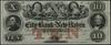 Blankiet banknotu 10 dolarów, 18... (lata 60. XIX wieku), New Haven; bez numeracji, podpisów i ste..