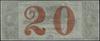 Blankiet banknotu 20 dolarów, 18... (lata 60. XIX wieku), New Haven; bez numeracji, podpisów i ste..