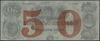 Blankiet banknotu 50 dolarów, 18... (lata 60. XIX wieku), New Haven; bez numeracji, podpisów i ste..