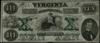 10 dolarów, 15.10.1862, Richmond; seria D, numeracja 7376; Criswell 11, Pick S3683; piękny banknot..