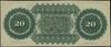 20 dolarów, 2.03.1872, South Carolina; seria B, numeracja 4212; Criswell 7, Pick S3325; piękne.