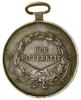 Srebrny Medal Za Dzielność (Der Tapferkeit) I Klasy, 1859–1866; Popiersie Franciszka Józefa w lewo..
