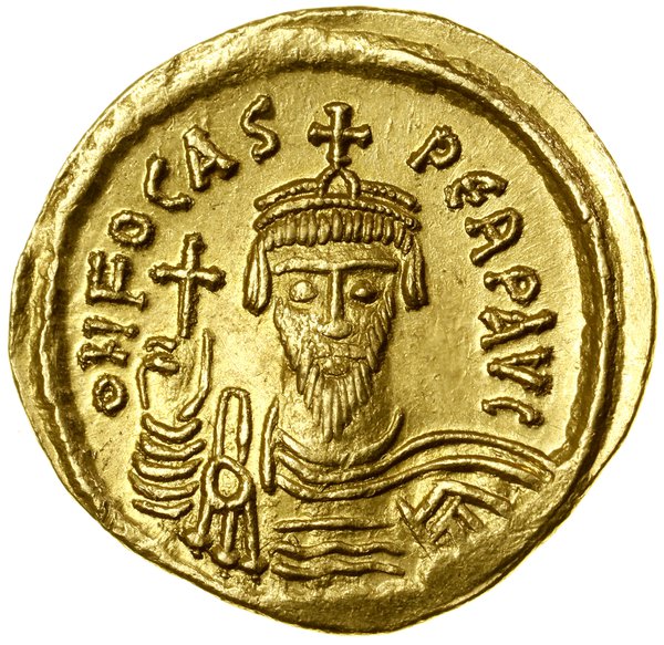 Solidus, (ok. 607–610), Konstantynopol; Aw: Popi