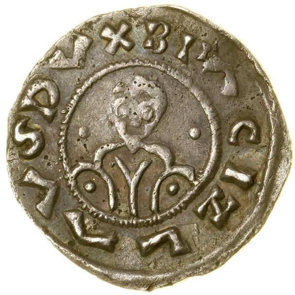 Denar, (od 1050), Praga; Aw: Popiersie władcy na