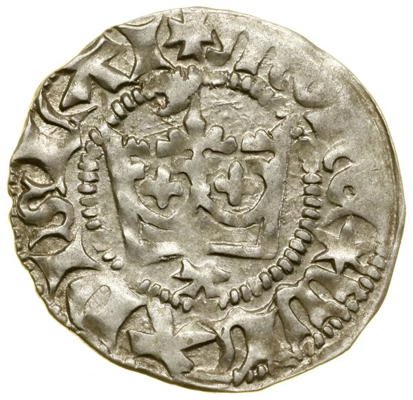 Półgrosz koronny, (1403), Kraków; Aw: Korona, po