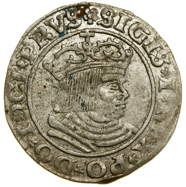 Grosz, 1530, Toruń; miecz z prawej strony głowy 