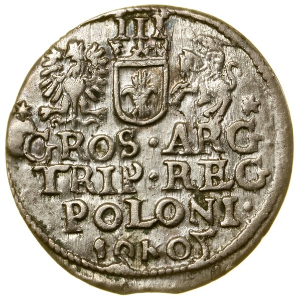 Trojak, 1605, Kraków; odmiana z cyfrą 5 wyglądaj