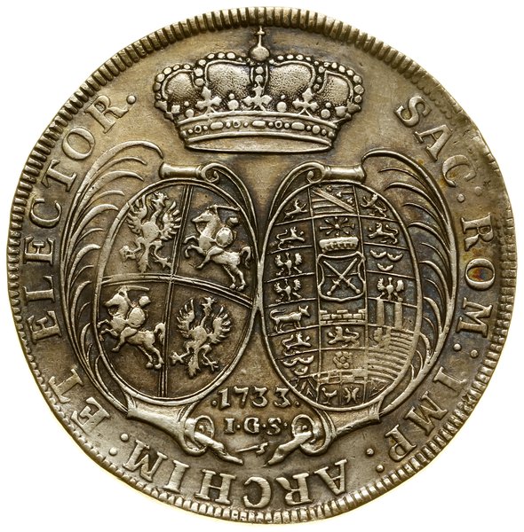 Talar, 1733 IGS, Drezno; Aw: Popiersie króla w p