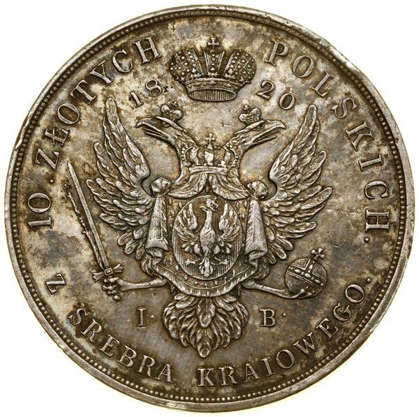 10 złotych, 1820 IB, Warszawa
