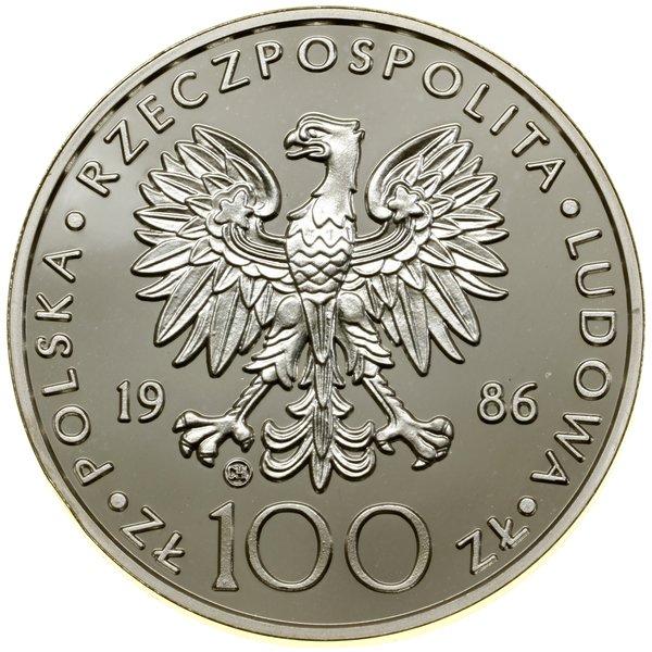 100 złotych, 1986, Szwajcaria; Jan Paweł II; Par
