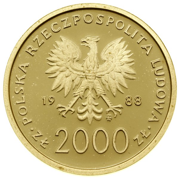 Komplet monet z Janem Pawłem II – X Lat Pontyfikatu: 10.000 zł, 5.000 zł, 2.000 zł i 1.000 zł, 1988, Warszawa