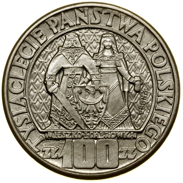 100 złotych, 1960, Warszawa; Mieszko i Dąbrówka 