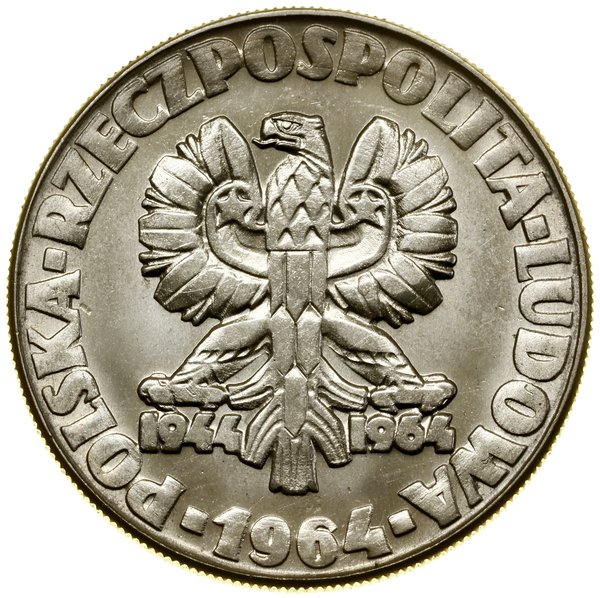 10 złotych, 1964, Warszawa; Drzewo (małe), PRÓBA