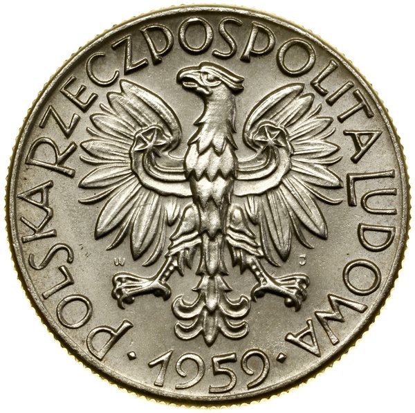 5 złotych, 1959, Warszawa; Młot i kielnia, PRÓBA
