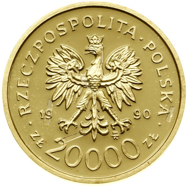 Komplet monet na 10-lecie Solidarności – 200.000 zł, 100.000 zł, 50.000 zł i 20.000 zł, 1990, Warszawa