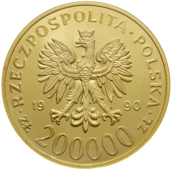 200.000 złotych, 1990, mennica w USA