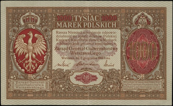 1.000 marek polskich, 9.12.1916