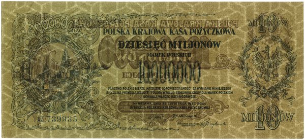 10.000.000 marek polskich, 20.11.1923; seria AZ,