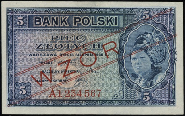 5 złotych, 15.08.1939