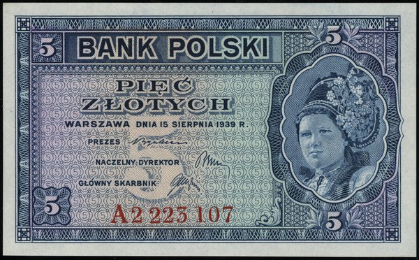 5 złotych, 15.08.1939