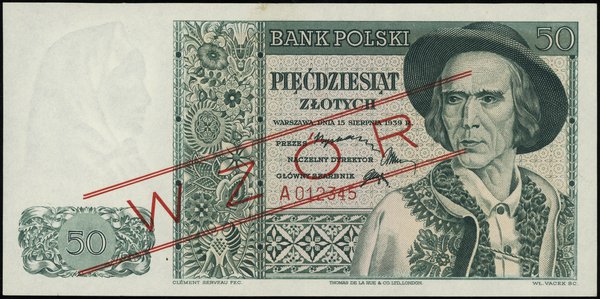 50 złotych, 15.08.1939