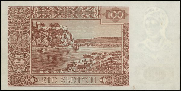 100 złotych, 15.08.1939; seria H, numeracja 0000