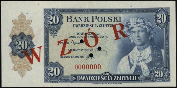20 złotych, 20.08.1939