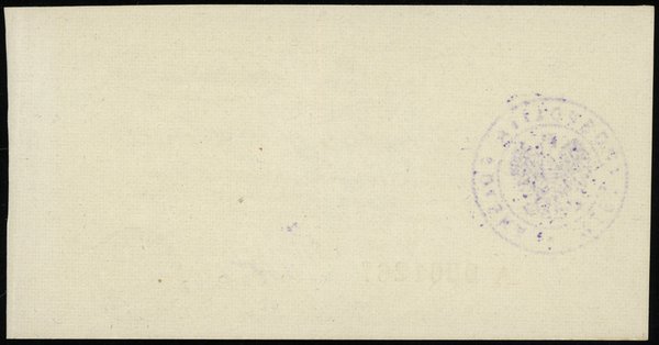 Bon na 5 dolarów w złocie Delegatury Rządu na Kraj dla Generalnej Guberni, bez daty (1940–1942)