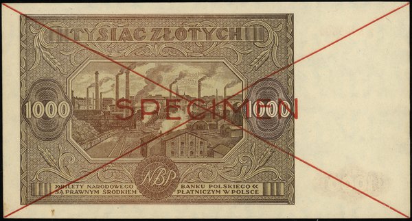 1.000 złotych, 15.01.1946; seria B, numeracja 89