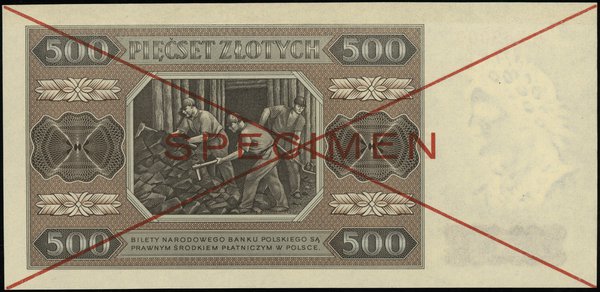 500 złotych, 1.07.1948; seria A 789000 / A 12346
