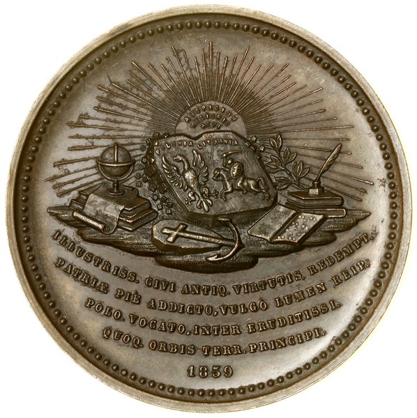 Joachim Lelewel; Medal pamiątkowy, 1859, projekt