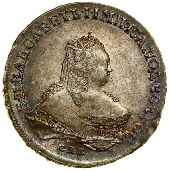 Rubel, 1752 СПБ ЯI, Petersburg; Bitkin 269, Diak