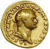 Aureus, (79), Rzym; Aw: Głowa cezara w wieńcu laurowym w prawo, CAESAR AVG F DOMITIANVS COS VI;  R..