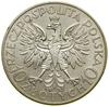 10 złotych, 1933, Warszawa; Głowa kobiety w czepcu; Kop. 2980, Parchimowicz 120c;  moneta delikatn..