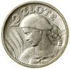 2 złote, 1924, Paryż; Popiersie kobiety z kłosami, odmiana z rogiem i pochodnią na awersie przy da..