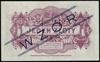 1 złoty, 15.08.1939; seria A, numeracja 1234567, granatowy nadruk WZÓR po obu stronach banknotu;  ..
