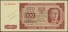 100 złotych, 1.07.1948; seria OO, numeracja 0000000, dodatkowa numeracja 000101, na stronie główne..