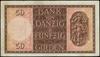 50 guldenów, 5.02.1937; seria H, numeracja 012700; Jabłoński 3793, Miłczak G52, Ros. 843;  złamani..