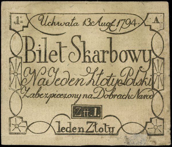 1 złoty polski, 13.08.1794