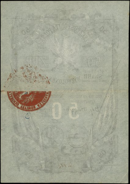 50 złotych polskich wyemitowane przez fundusz Skarbu Wyzwolonej Polski., [1853]