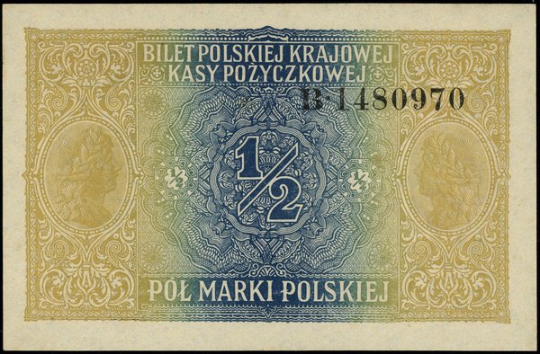 1/2 marki polskiej, 9.12.1916; Generał, seria B,