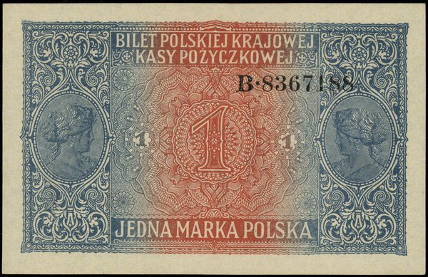 1 marka polska, 9.12.1916; Generał, seria B, num