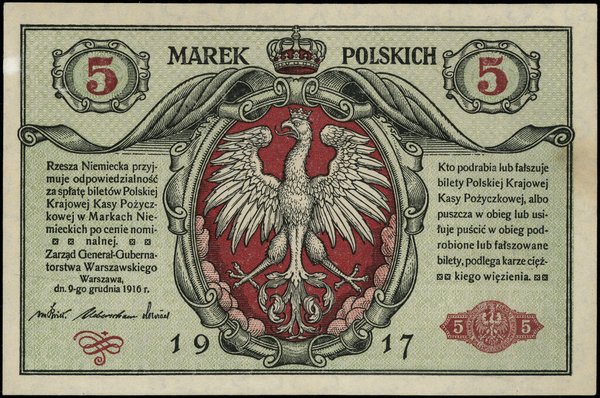 5 marek polskich, 9.12.1916