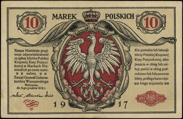 10 marek polskich, 9.12.1916