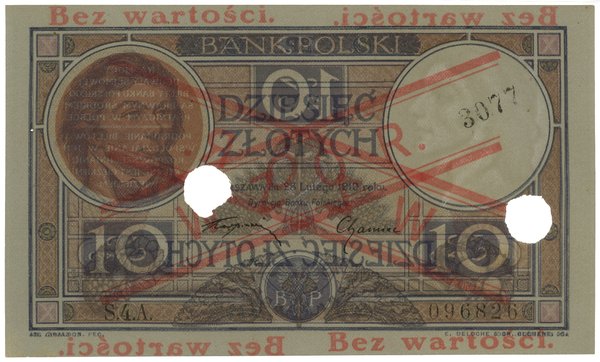 10 złotych, 28.02.1919