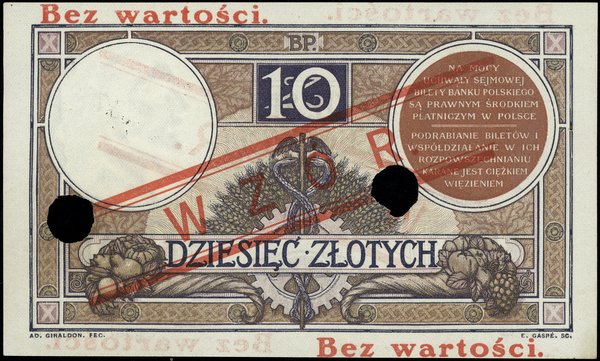 10 złotych, 28.02.1919