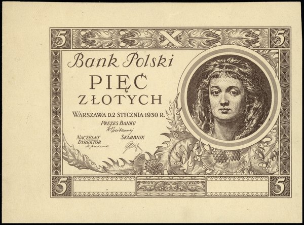 5 złotych, 2.01.1930