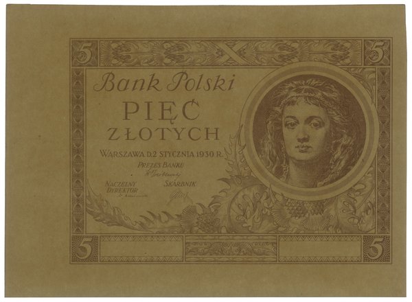 5 złotych, 2.01.1930